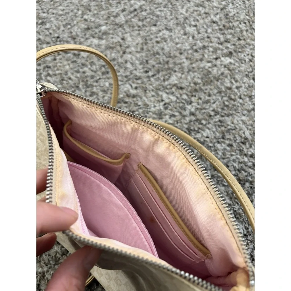 Liz Claiborne Crossbody Purse Bag‎ Beige Crème White Tan